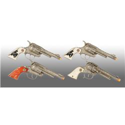 Lot of 4: Hubley Texas Jr. Cap Pistols.