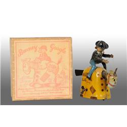Litho Tin Barney Google Riding Sparkplug Toy.