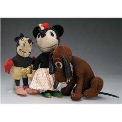 Lot of 3: Walt Disney Stuffed Toy Dolls.