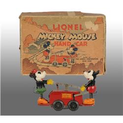 Lionel No. 1100 O-Gauge Mickey & Minnie Hand Car.