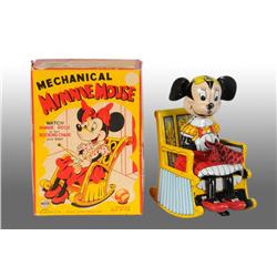 Linemar Disney Minnie Mouse Rocker Wind-Up Toy.