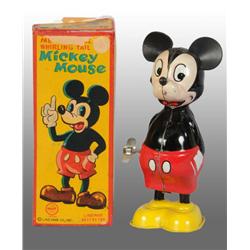 Linemar Disney Whirling Tail Mickey Mouse Tin Toy.