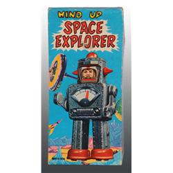 Space Explorer Robot Wind-Up Toy Box.