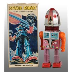 Tulip Head Space Robot Battery-Operated Toy.