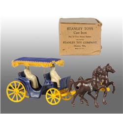 Cast Iron Stanley Toys 2-Horse Surrey.