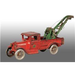 Cast Iron Arcade Weaver Wrecker Tow Truck Toy.