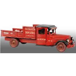 Pressed Steel Buddy L Junior Dairy Truck Toy.