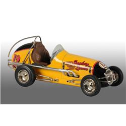 Pressed Steel Speedway Racer & Trailer.