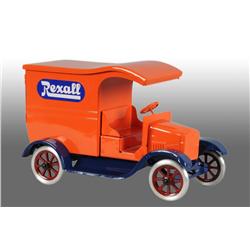Pressed Steel Cowdery Flivver Pharmacy Truck Toy.