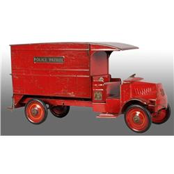 Pressed Steel Steelcraft Police Patrol Toy.