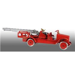 Pressed Steel Buddy L Aerial Ladder Truck Toy.