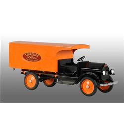 Pressed Steel Sturditoy Traveling Store Truck Toy.