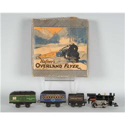 Hafner Overland Flyer Wind-Up Passenger Train Set.