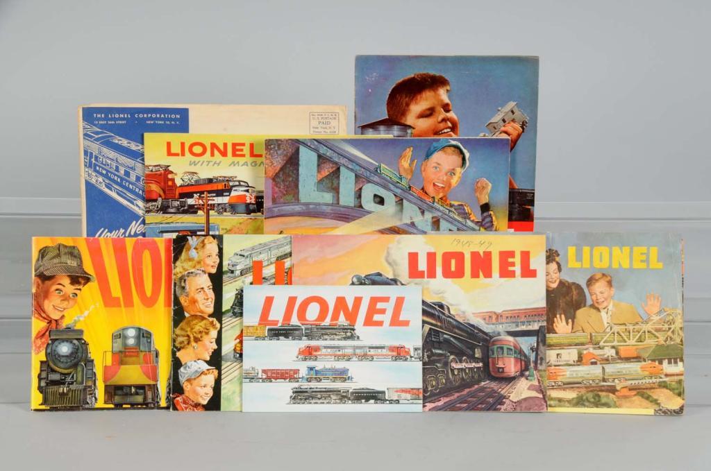 Lot of 16 Lionel 1940s & 1950s Train Catalogs.