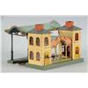 Marklin Early Hand-painted O-Gauge Train Station.