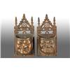 Lot of 2: Cast Iron Gothic Man Match Safes.
