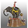 Image 1 : Cast Iron Elephant & 3 Clowns Mechanical Bank.
