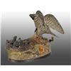 Image 1 : Cast Iron Eagle & Eaglets Mechanical Bank.