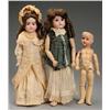 Image 1 : Lot of 3: Bisque Head Dolls.