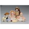 Image 1 : Lot of 4: Small Dolls with 2 Lambs.