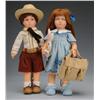 Lot of 2: Felt Lenci Girl & Boy Dolls.