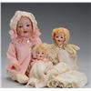 Image 1 : Lot of 3: German Bisque Character Baby Dolls.