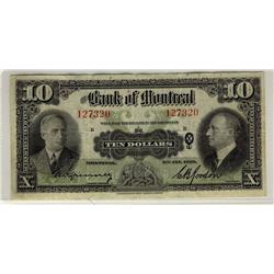The Bank of Montreal, 1938 $10, CH-505-62-04.  A nice note V