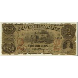 The Provincial Bank of Canada 1876 $2 #16151 CH-610-10-04  G