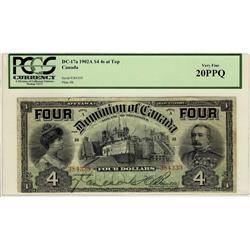 DC-17b 1902 $4 #384339 PCGS VF-20 PPQ