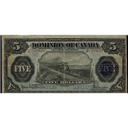 DC-21e 1912 $5 #B797630 Seal over Five, Saunders  F-15