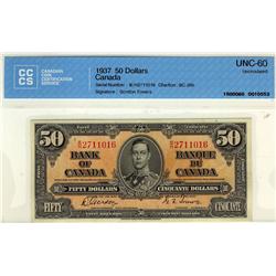 BC-26b 1937 $50 Gordon-Towers #BH2711016, a nice choice Unci