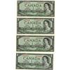 Image 1 : BC-29b 1954 $1 DF. Lot of 4 notes AU to UNC.