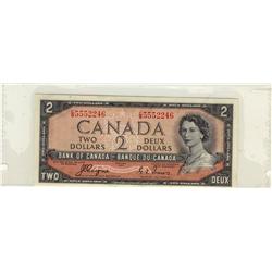 BC-30b 1954 $2 DF #CB5552246 CCCS UNC-60. Bright with full m