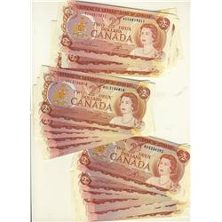 BC-47a(9), BC-47b(12) and BC47a-i(4) 1974 $2.  Lot of 25 not