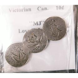 Love token pin Victorian 10¢ (MJ)  VF