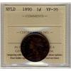 Image 1 : NFLD 1890 1¢ ICCS VF-20