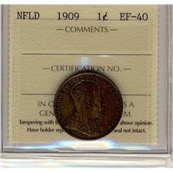 NFLD 1909 1¢ ICCS EF-40
