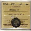 Image 1 : NFLD 1873 10¢ Obv 2 ICCS G-6