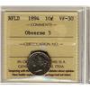 Image 1 : NFLD 1894 10¢ Obv3 ICCS VF-30