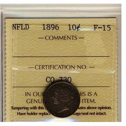 NFLD 1896 10¢ ICCS F-15