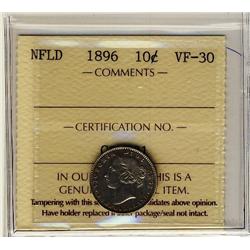 NFLD 1896 10¢ ICCS VF-30