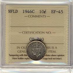 NFLD 1946C 10¢ ICCS EF-45