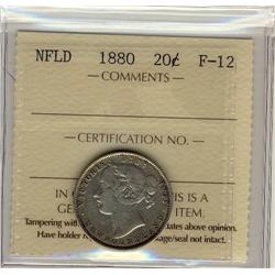 NFLD 1880 20¢ ICCS F-12