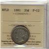 Image 1 : NFLD 1881 20¢ ICCS F-12