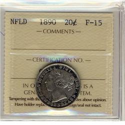 NFLD 1890 20¢ ICCS F-15