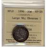 Image 1 : NFLD 1896 20¢ Large 96 Obv 1 ICCS VF-20