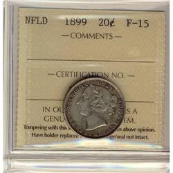 NFLD 1899 20¢ ICCS F-15