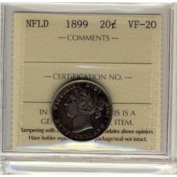 NFLD 1899 20¢ ICCS VF-20