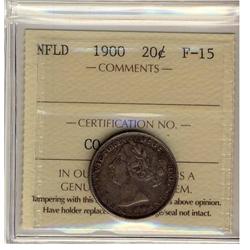 NFLD 1900 20¢ ICCS F-15