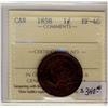 Image 1 : 1858  1¢ ICCS  EF40 